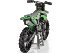 Model Kit Kawasaki KX450 Off-Road Motorcycle Green (Challenging Difficulty) Steel Model by Metal Earth