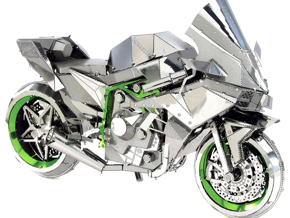Model Kit Kawasaki Ninja H2R Motorcycle (Expert Difficulty) Steel Model by Metal Earth