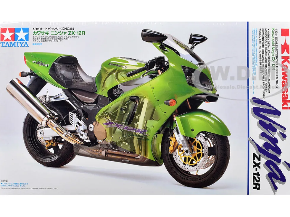 Model Kit Kawasaki Ninja ZX-12R Motorcycle 1/12 Scale Model by Tamiya