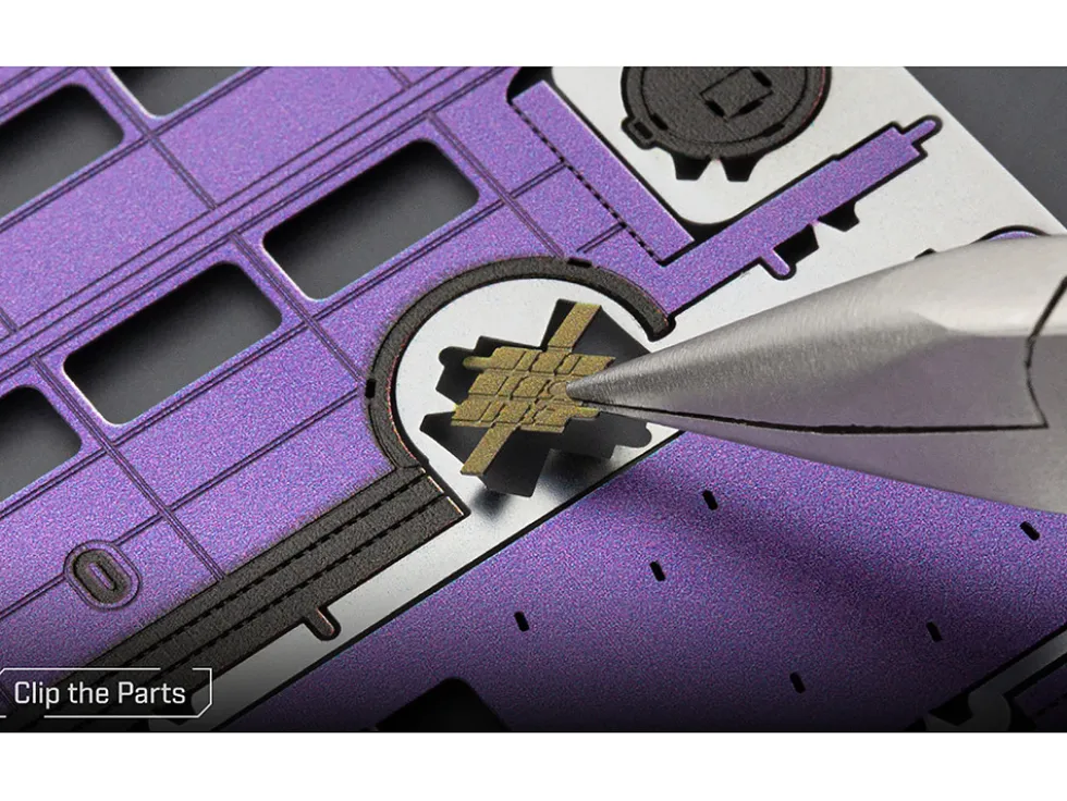 Model Kit Knight Bus Purple "Harry Potter and the Prisoner of Azkaban" (2004) Movie (Moderate Difficulty) Steel Model by Metal Earth