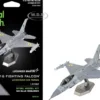 Model Kit Lockheed Martin F-16 Fighting Falcon Aircraft "Ukrainian Air Force" (Moderate Difficulty) Steel Model by Metal Earth
