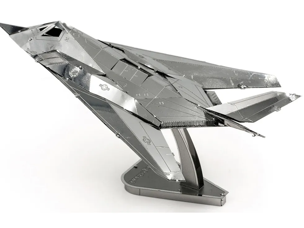 Model Kit Lockheed Martin F-117 Nighthawk Stealth Aircraft "United States Air Force" (Moderate Difficulty) Steel Model by Metal Earth