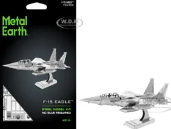 Model Kit McDonnell Douglas F-15 Eagle Fighter Aircraft (Moderate Difficulty) Steel Model by Metal Earth