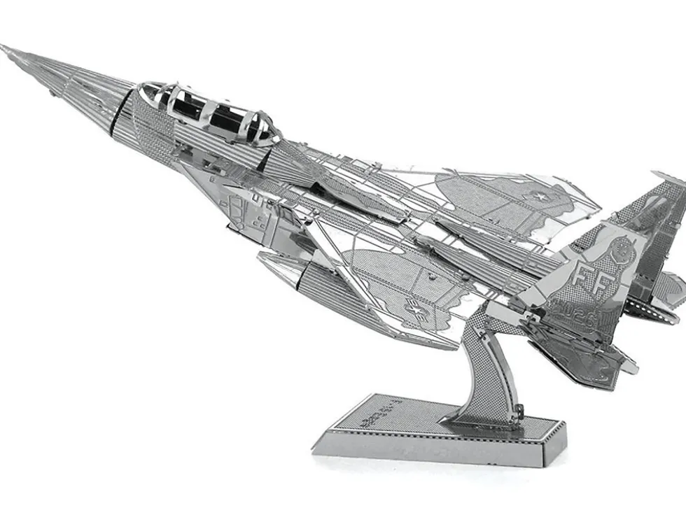 Model Kit McDonnell Douglas F-15 Eagle Fighter Aircraft (Moderate Difficulty) Steel Model by Metal Earth