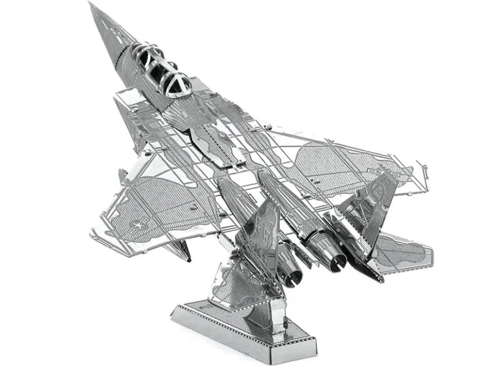 Model Kit McDonnell Douglas F-15 Eagle Fighter Aircraft (Moderate Difficulty) Steel Model by Metal Earth