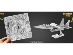 Model Kit McDonnell Douglas F-15 Eagle Fighter Aircraft (Moderate Difficulty) Steel Model by Metal Earth