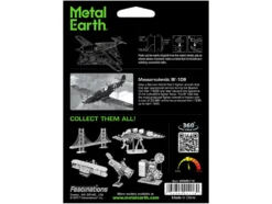 Model Kit Messerschmitt BF-109 Fighter Aircraft "German Luftwaffe" (Moderate Difficulty) Steel Model by Metal Earth