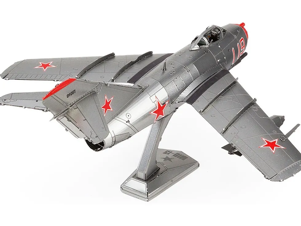 Model Kit Mikoyan-Gurevich MiG-15 Fighter Aircraft "Korean War" Soviet Air Force (Moderate Difficulty) Steel Model by Metal Earth