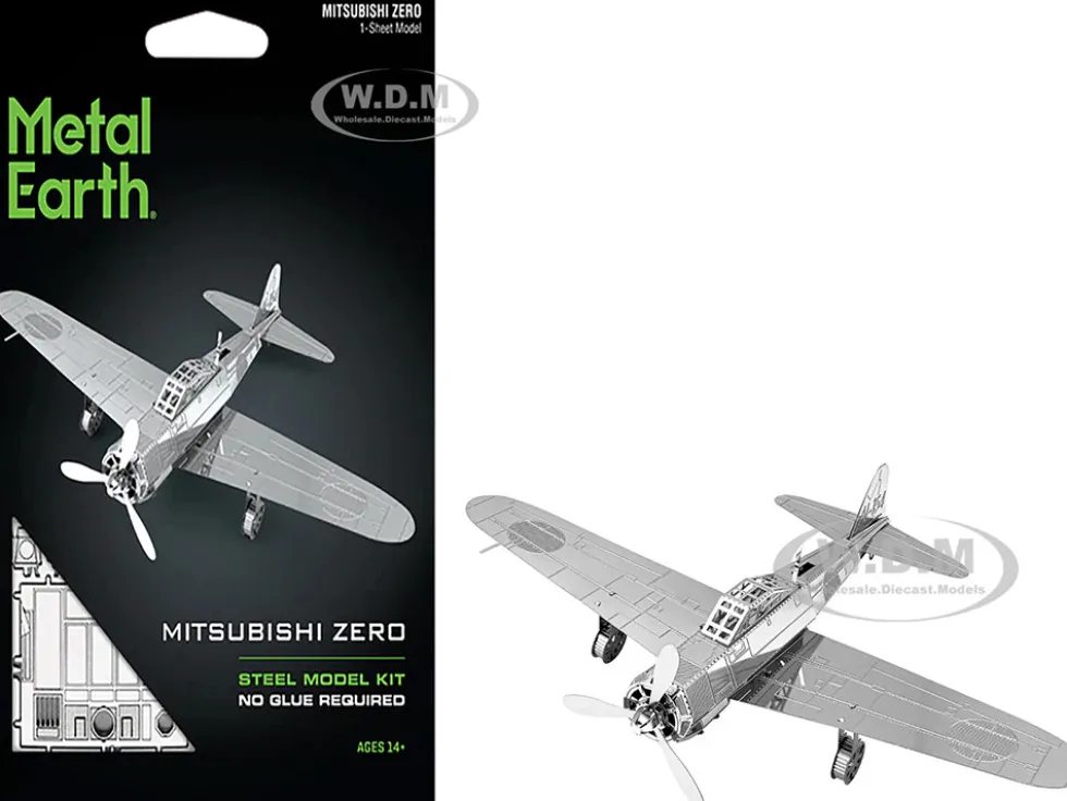 Model Kit Mitsubishi Zero Fighter Aircraft "Imperial Japanese Navy Air Service" (Moderate Difficulty) Steel Model by Metal Earth