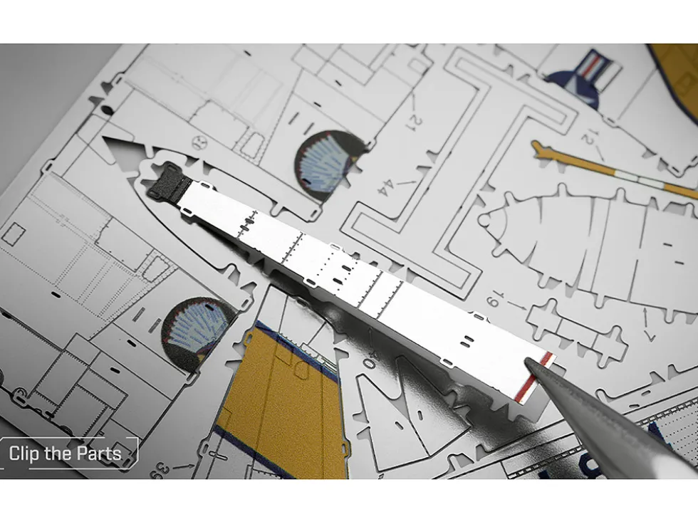 Model Kit North American F-86 Sabre Fighter Aircraft "Jolley Roger" United States Air Force (Moderate Difficulty) Steel Model by Metal Earth