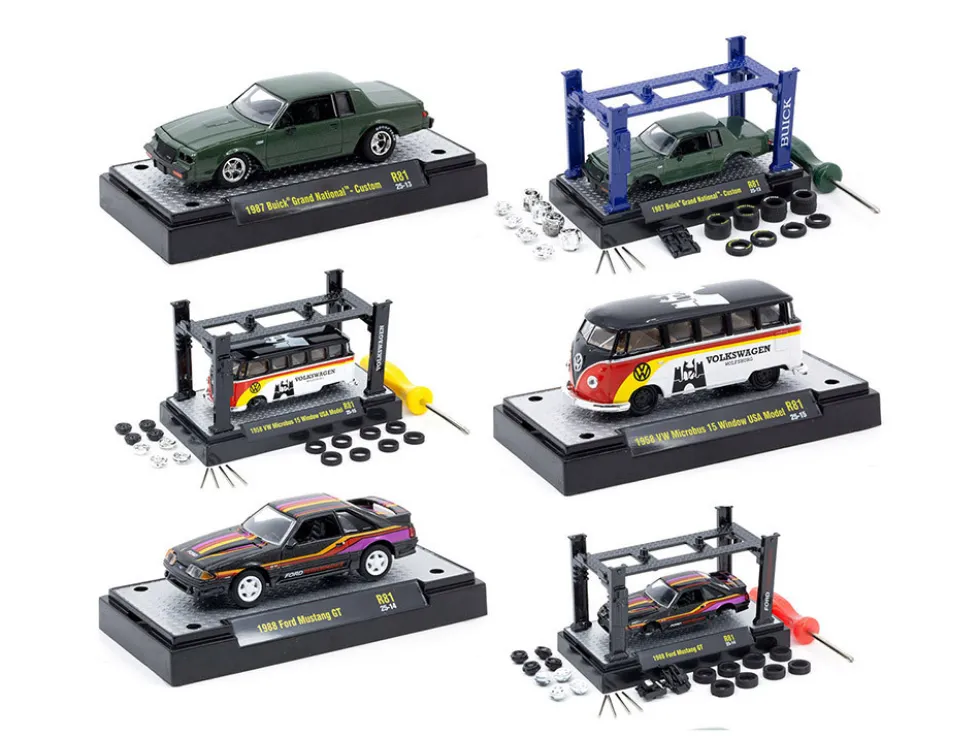 Model Kit 3 piece Car Set Release 81 Limited Edition to 9600 pieces Worldwide 1/64 Diecast Model Cars by M2 Machines