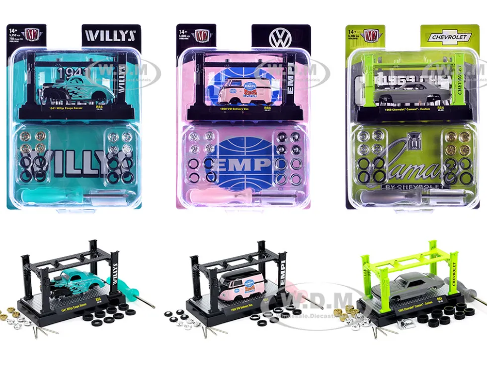 Model Kit 3 piece Car Set Release 84 Limited Edition to 6000 pieces Worldwide 1/64 Diecast Model Cars by M2 Machines