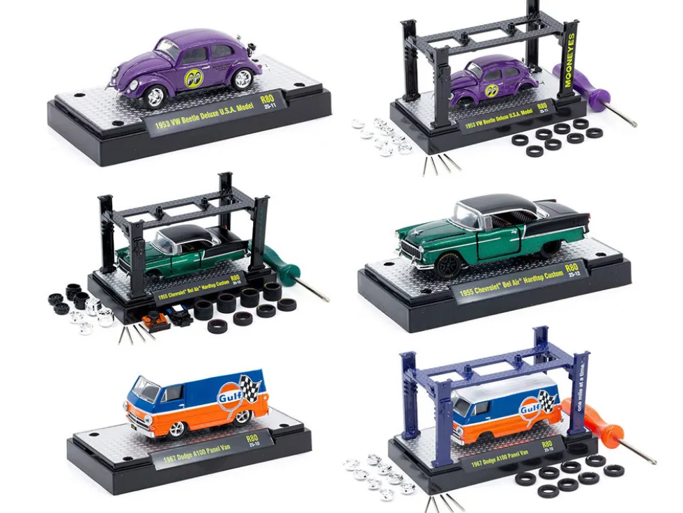 Model Kit 3 piece Car Set Release 80 Limited Edition to 9600 pieces Worldwide 1/64 Diecast Model Cars by M2 Machines