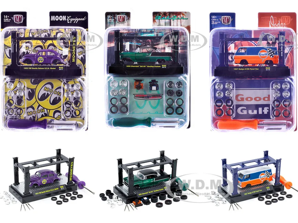 Model Kit 3 piece Car Set Release 80 Limited Edition to 9600 pieces Worldwide 1/64 Diecast Model Cars by M2 Machines