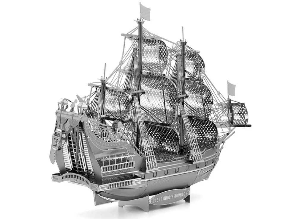 Model Kit Queen Anne's Revenge Ship (Challenging Difficulty) Steel Model by Metal Earth
