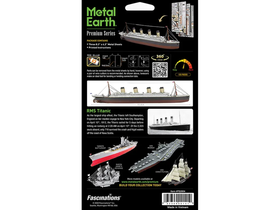 Model Kit RMS Titanic Ship (Moderate Difficulty) Steel Model by Metal Earth