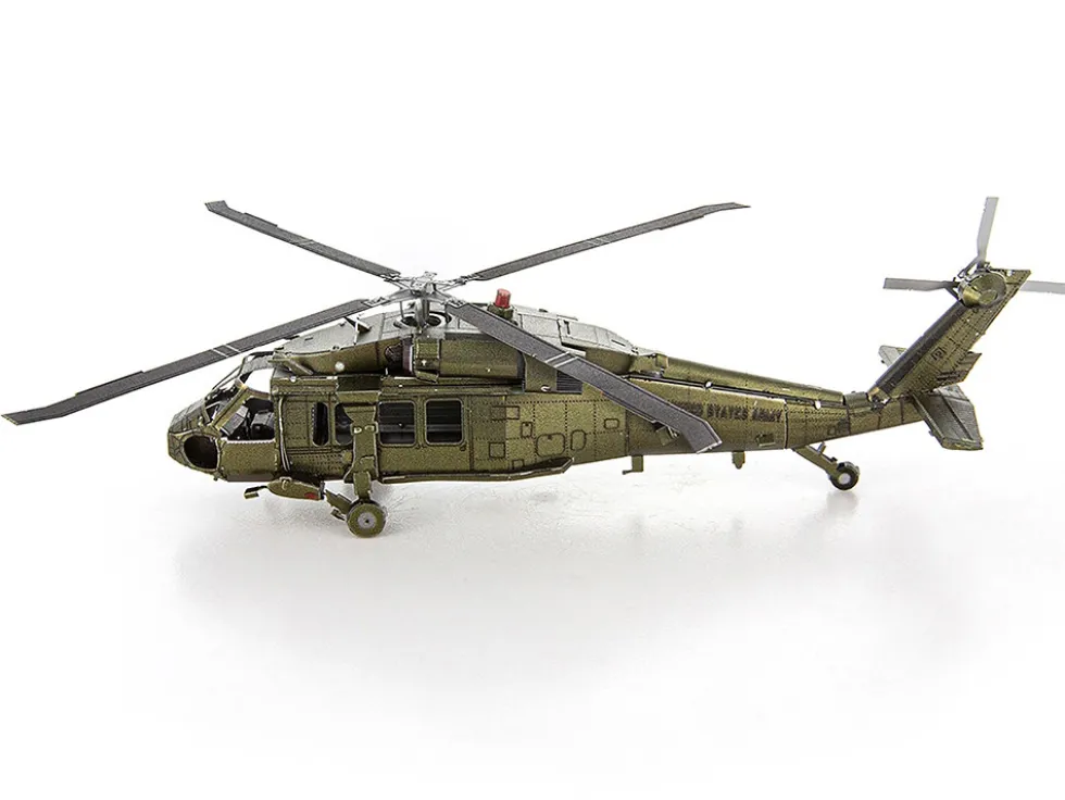 Model Kit Sikorsky Black Hawk Helicopter "United States Army" (Moderate Difficulty) Steel Model by Metal Earth