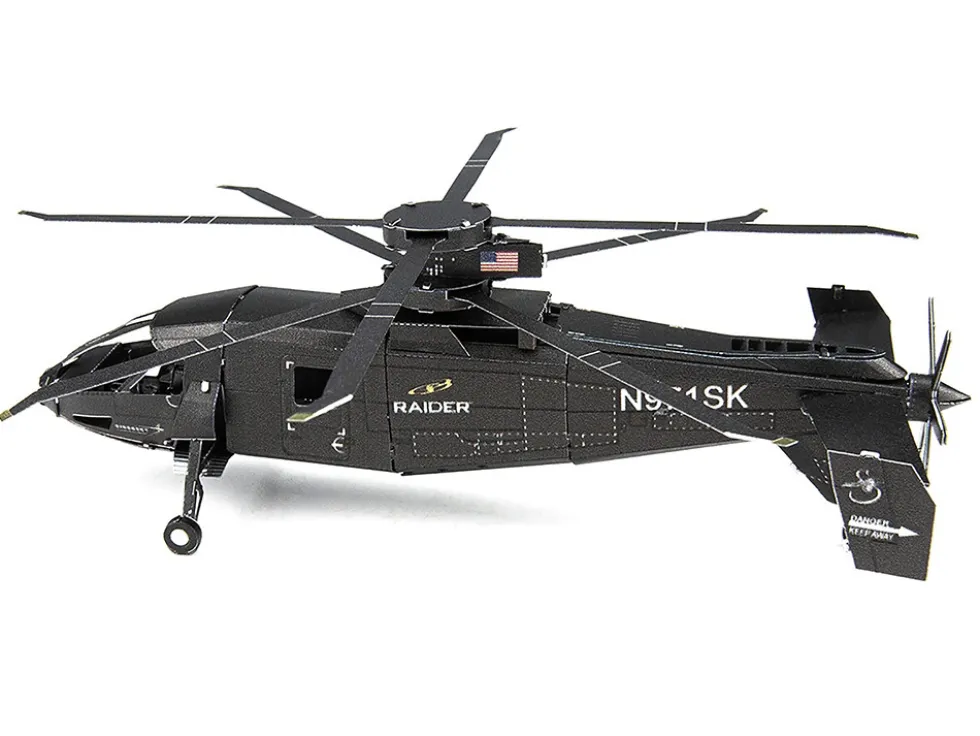 Model Kit Sikorsky S-97 Raider Attack Helicopter "United States Army" (Challenging Difficulty) Steel Model by Metal Earth