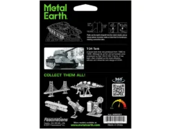 Model Kit Soviet T-34 Tank (Moderate Difficulty) Steel Model by Metal Earth
