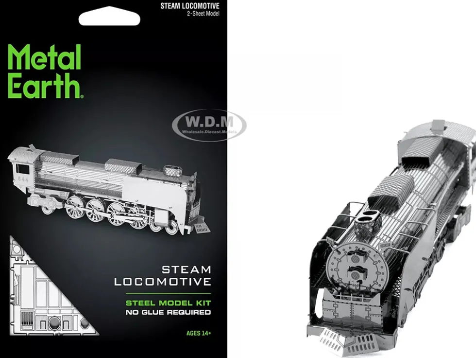 Model Kit Steam Locomotive #844 (Moderate Difficulty) Steel Model by Metal Earth