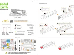 Model Kit Steam Locomotive #844 (Moderate Difficulty) Steel Model by Metal Earth