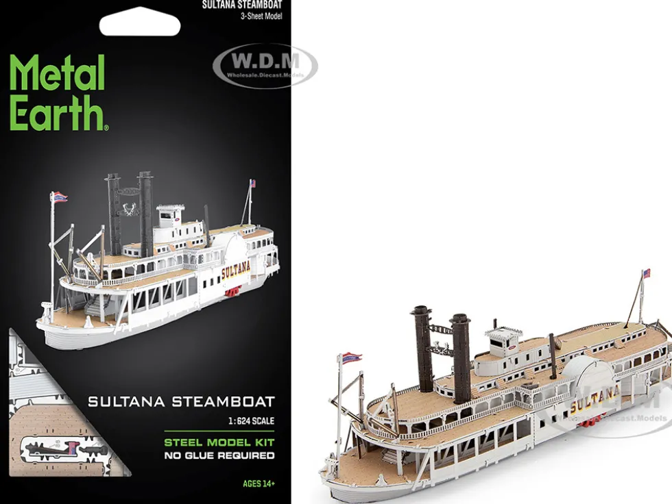 Model Kit Sultana Steamboat (Moderate Difficulty) Steel Model by Metal Earth