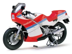 Model Kit Suzuki RG250 with Full Options Motorcycle 1/12 Scale Model by Tamiya