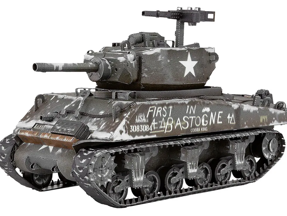 Model Kit United States M4 Sherman Tank (Moderate Difficulty) Steel Model by Metal Earth