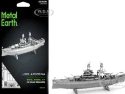 Model Kit USS Arizona Battleship (Challenging Difficulty) Steel Model by Metal Earth