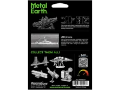 Model Kit USS Arizona Battleship (Challenging Difficulty) Steel Model by Metal Earth