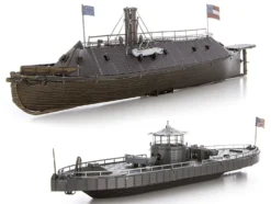 Model Kit USS Monitor and USS Merrimack Ironclad Warships 