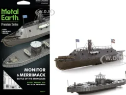 Model Kit USS Monitor and USS Merrimack Ironclad Warships 