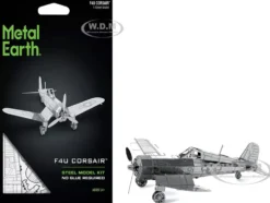 Model Kit Vought F4U Corsair Fighter Aircraft "United States Navy" (Moderate Difficulty) Steel Model by Metal Earth
