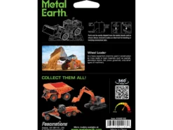 Model Kit Wheel Loader Orange and Black (Challenging Difficulty) Steel Model by Metal Earth