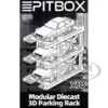 Modular Diecast 3D Parking Rack Display Stand Set of 10 Racks for 1/64 Scale Model Cars by Pitbox