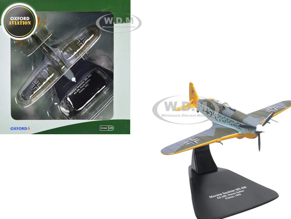 Morane Saulnier M S 406 Fighter Aircraft KG200 Ossun Tarbes France 1943 German Luftwaffe Oxford Aviation Series 1/72 Diecast Model Airplane Oxford Diecast AC116
