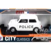 1961-1967 Morris Mini Cooper RHD Right Hand Drive Police White City Classics Series 1/18 Diecast Model Car Motormax 79742