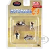 Motomania 4 4 piece Diecast Set 2 Figures 2 Motorcycles Limited Edition 4800 pieces Worldwide for 1/64 Scale Models American Diorama AD-76504MJ