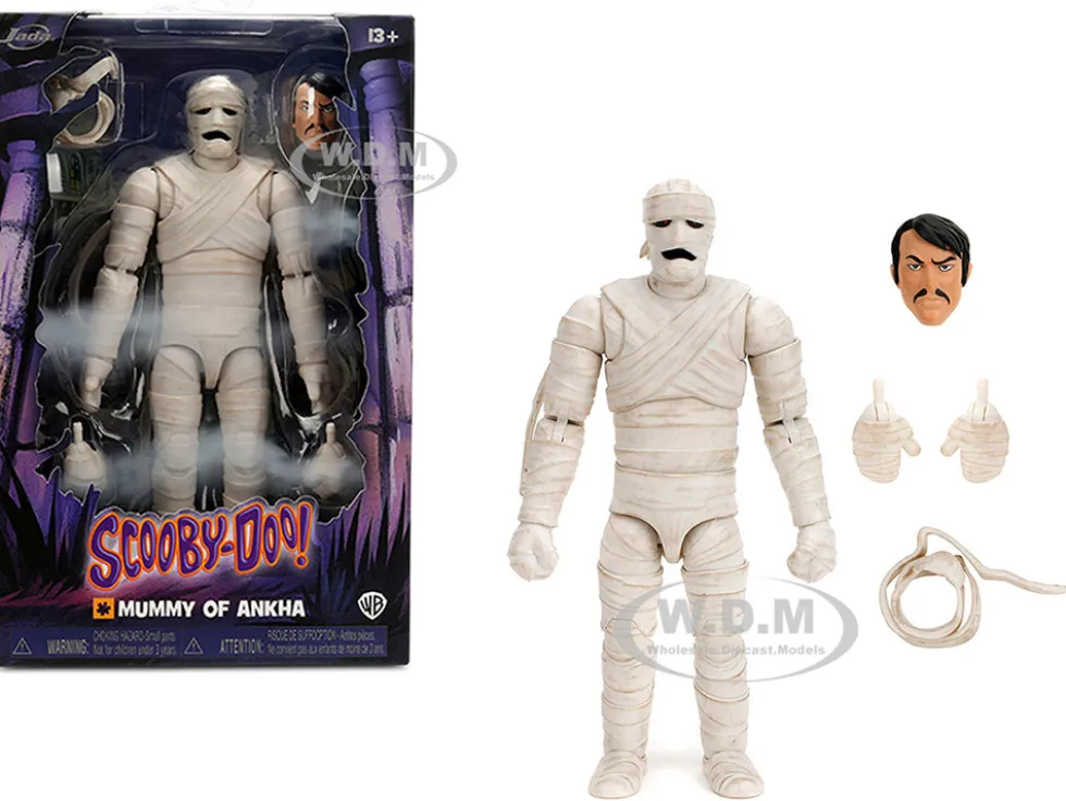 Mummy of Ankha 7" Moveable Figure with Accessories and Alternate Head and Hands "Scooby-Doo!" Franchise Model by Jada