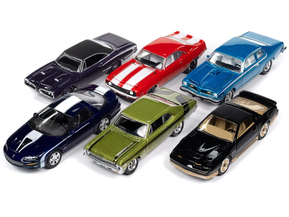 Muscle Cars USA 2025 Release 1 Set B of 6 pieces 1/64 Diecast Model Cars by Johnny Lightning