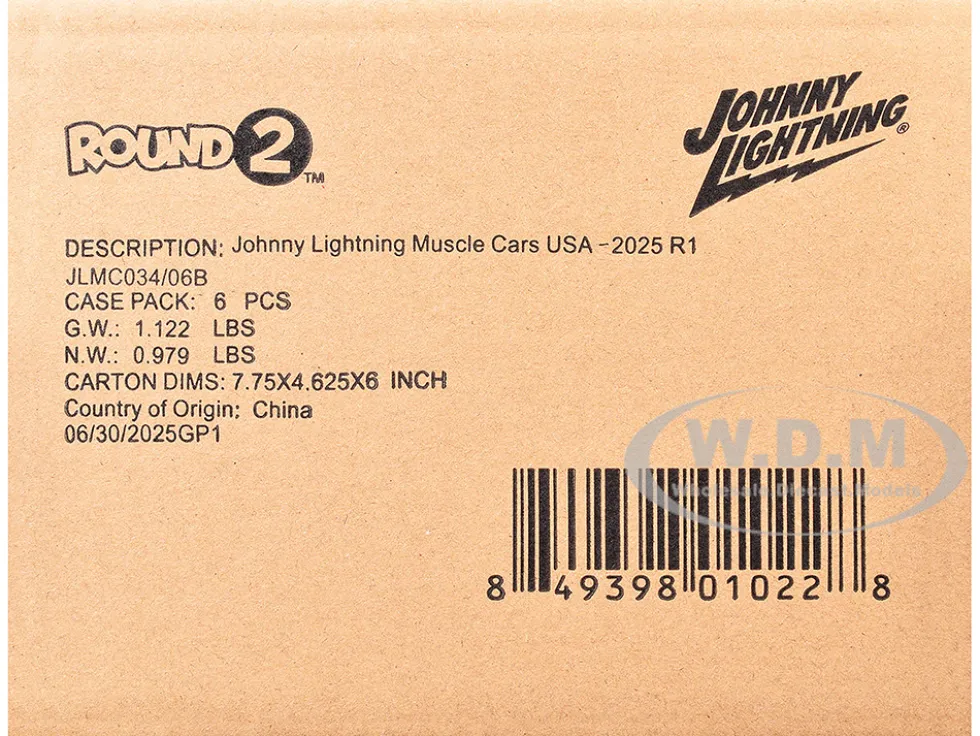 Muscle Cars USA 2025 Release 1 Set B of 6 pieces 1/64 Diecast Model Cars by Johnny Lightning