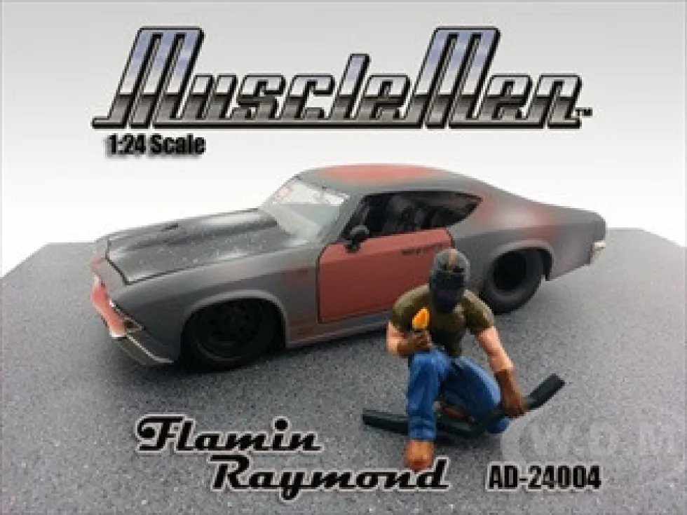 Musclemen Flamin Raymond Figure For 1:24 Diecast Model Cars American Diorama 24004