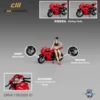 2022 MV Agusta F3 Rosso Motorcycle Red with Figure 1/64 Diecast Model by CM Model