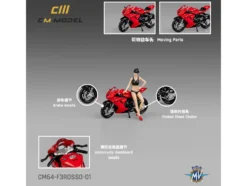 2022 MV Agusta F3 Rosso Motorcycle Red with Figure 1/64 Diecast Model by CM Model