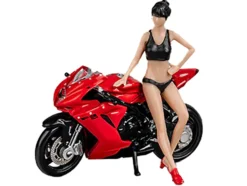 2022 MV Agusta F3 Rosso Motorcycle Red with Figure 1/64 Diecast Model by CM Model