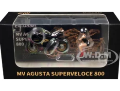 MV Agusta Superveloce 800 Motorcycle Black and Gold with Figure 1/64 Diecast Model by CM Model