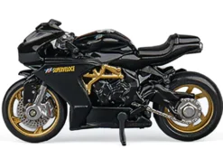 MV Agusta Superveloce 800 Motorcycle Black and Gold with Figure 1/64 Diecast Model by CM Model