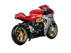 MV Agusta Superveloce 800 Motorcycle Red and Silver with Figure 1/64 Diecast Model by CM Model