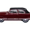1950 Nash Rambler Custom Landau Convertible (Closed) Sunset Maroon with Black Top 1/87 (HO) Scale Diecast Model Car by Oxford Diecast