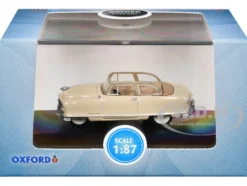 1950 Nash Rambler Custom Landau Convertible (Open) Champagne Ivory 1/87 (HO) Scale Diecast Model Car by Oxford Diecast